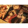 Anime One Piece Three Brothers White Beard Red Hair Dragon Kraft paper vintage poster bar cafe 5 - One Piece UK Store