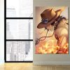 One Piece Ace Burning Flame Orange Portrait 1pc Canvas Print 2 - One Piece UK Store