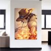 One Piece Ace Burning Flame Orange Portrait 1pc Canvas Print 3 - One Piece UK Store