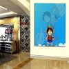 One Piece Chibi And Adult Straw Hat Luffy Blue 1pc Wall Art 3 - One Piece UK Store